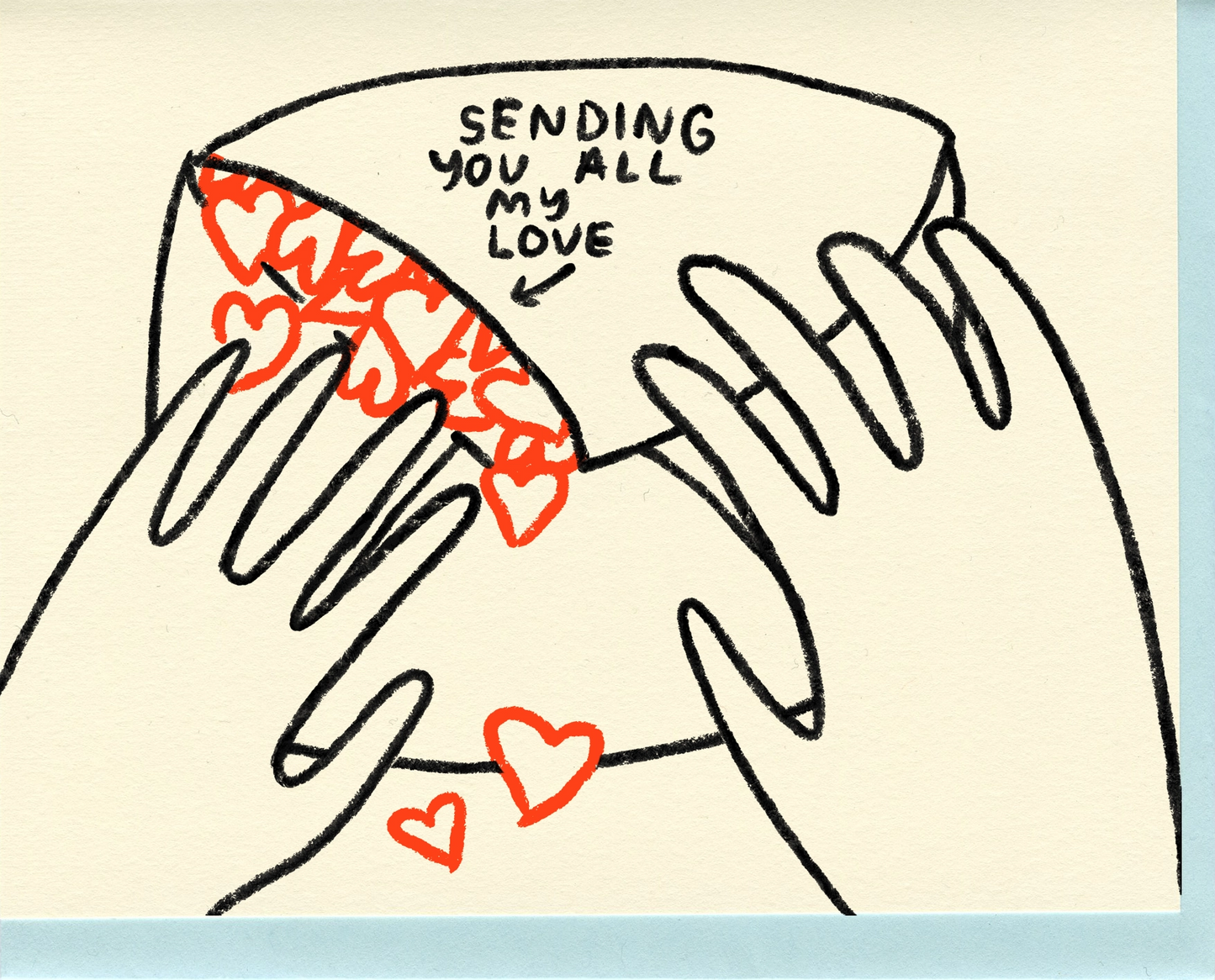 "Sending You All My Love" Letterpress Card