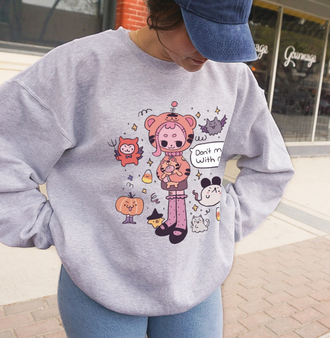 Halloween Sweatshirt Don’t Mess With Me Cute Spooky Crewneck
