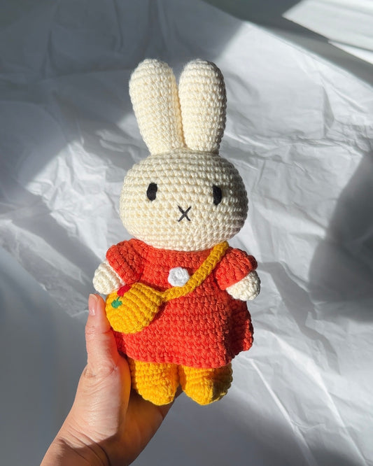 Miffy Crochet Plush Toy - Tulip Bag + Yellow Shoes