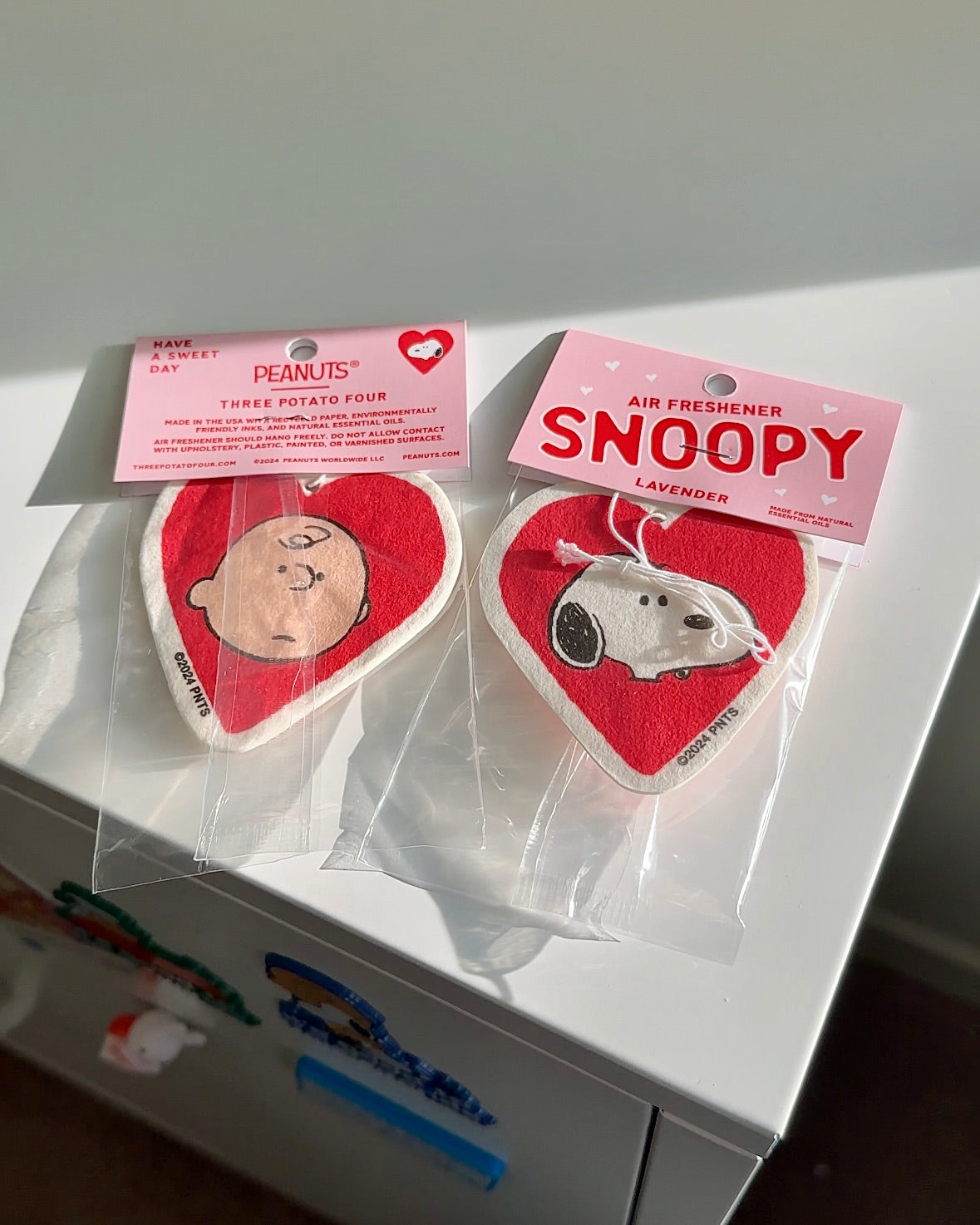 Snoopy Air Freshener 'Heart' - Lavender Scent