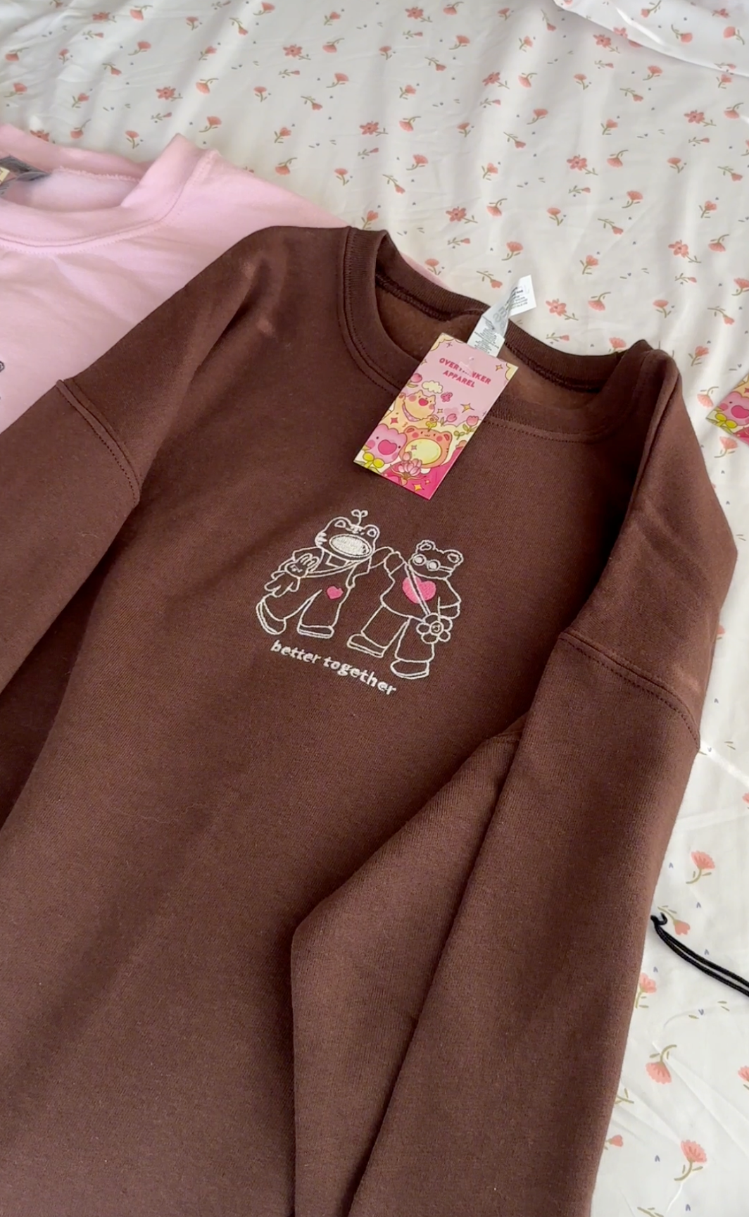 ‘Better Together’ Embroidered Sweatshirt – Wholesome & Cozy Matching Crewneck