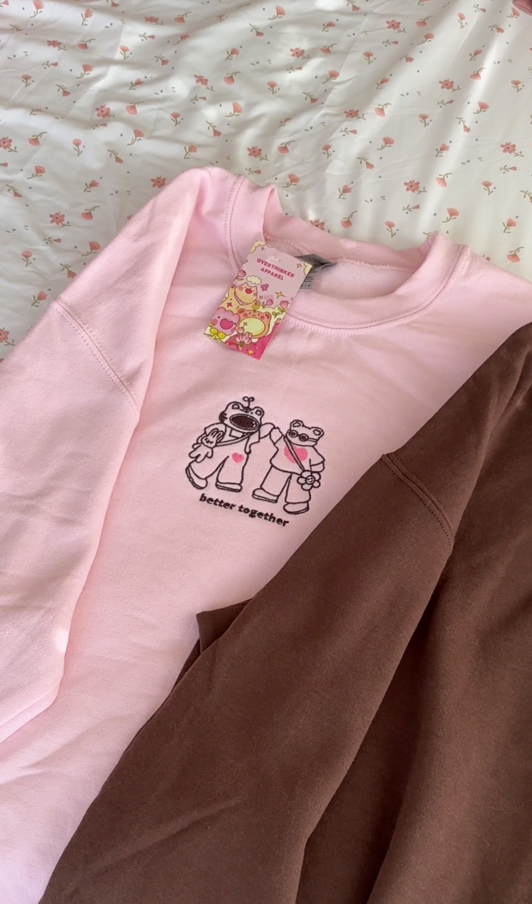 ‘Better Together’ Embroidered Sweatshirt – Wholesome & Cozy Matching Crewneck