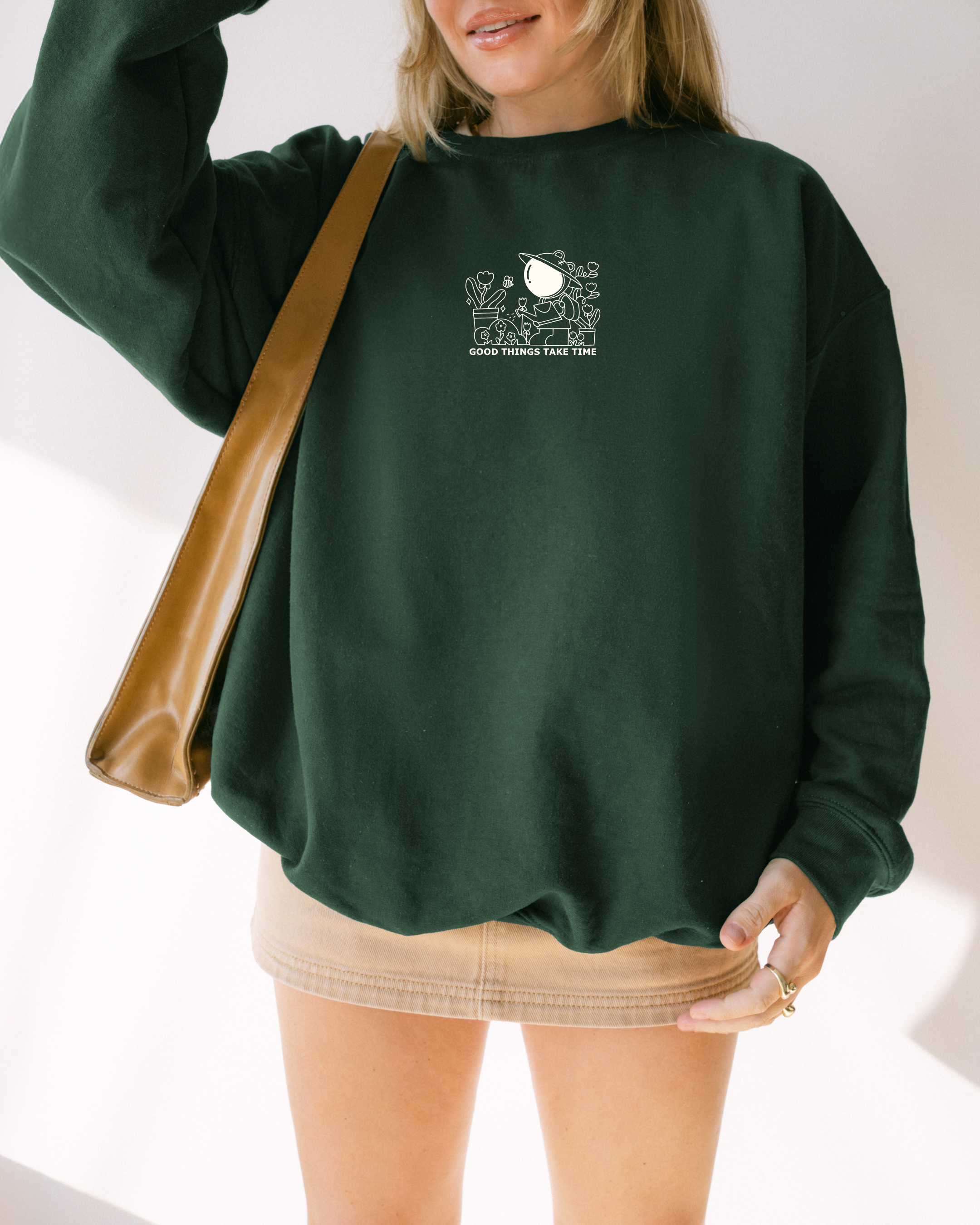 Good Things Take Time Embroidered Sweatshirt | Slow Living