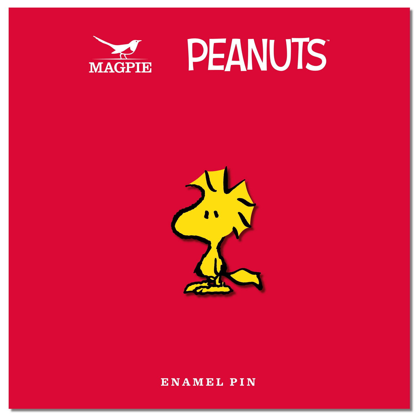 Cute Peanuts® pin featuring Snoopy’s sidekick Woodstock