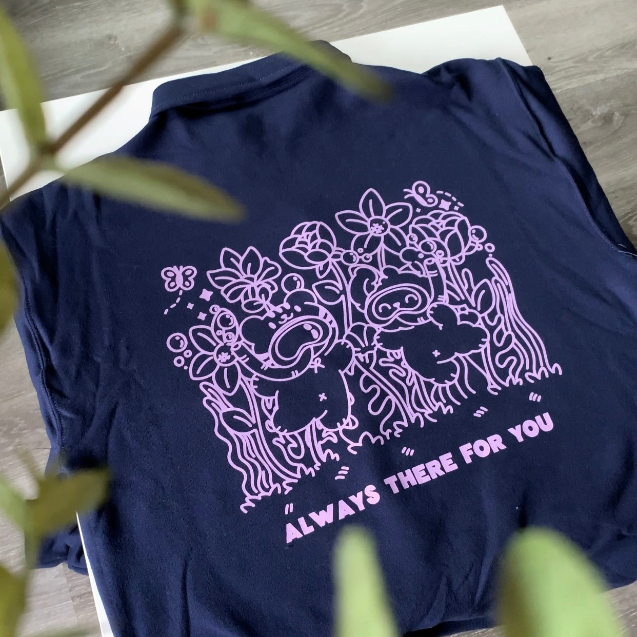 Always There for You Quarter-Zip – Navy Cozy Winter Gift for Best Friend | Small-Batch Fleece Pullover