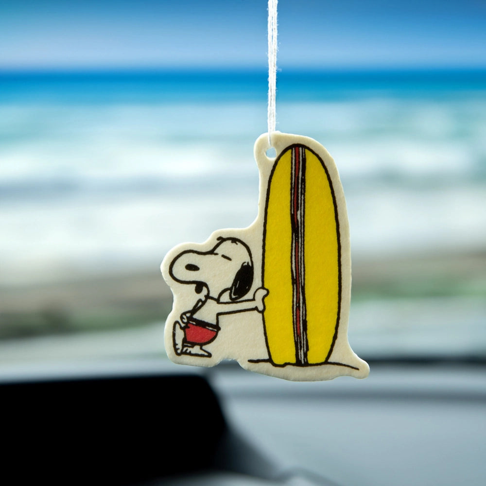 Snoopy Surfboard Air Freshener - Bergamot Scent