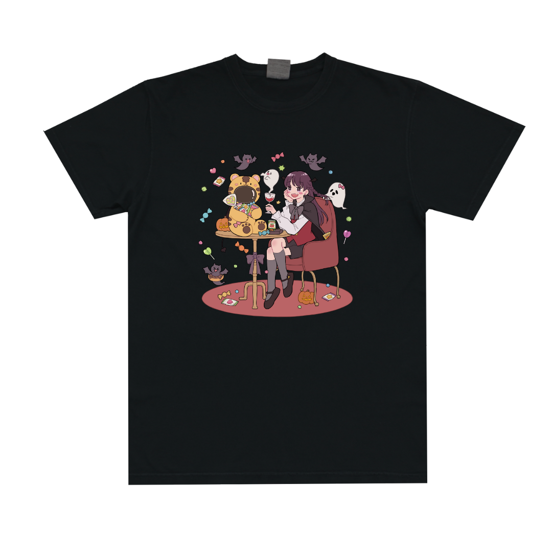 Midnight Party Graphic Tee – Black