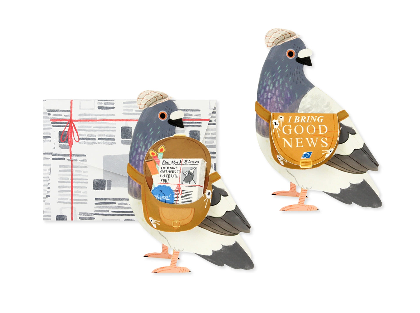 Messenger Pigeon Pop-Up Card – Interactive 3D Birthday & Celebration Card