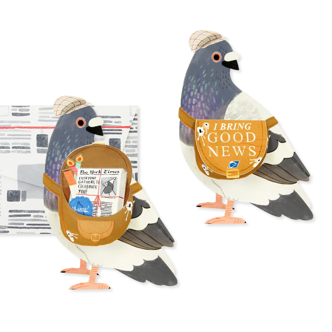 Messenger Pigeon Pop-Up Card – Interactive 3D Birthday & Celebration Card