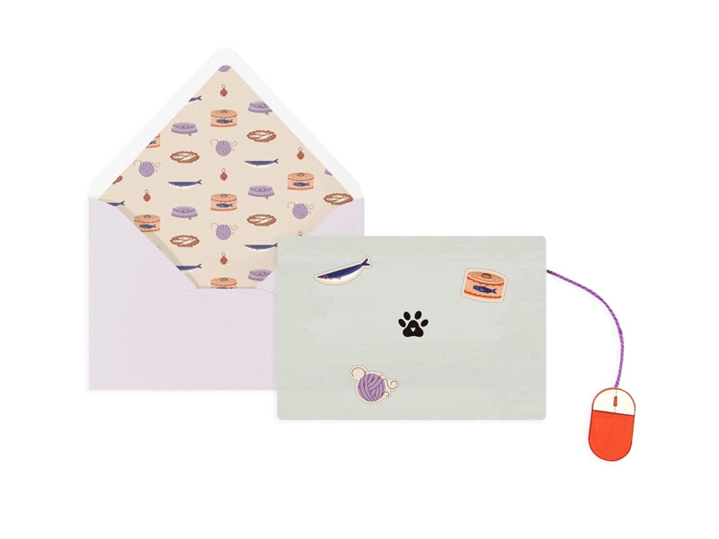 Laptop Cat Pop-Up Card – Interactive 3D Birthday Card for Cat Lovers