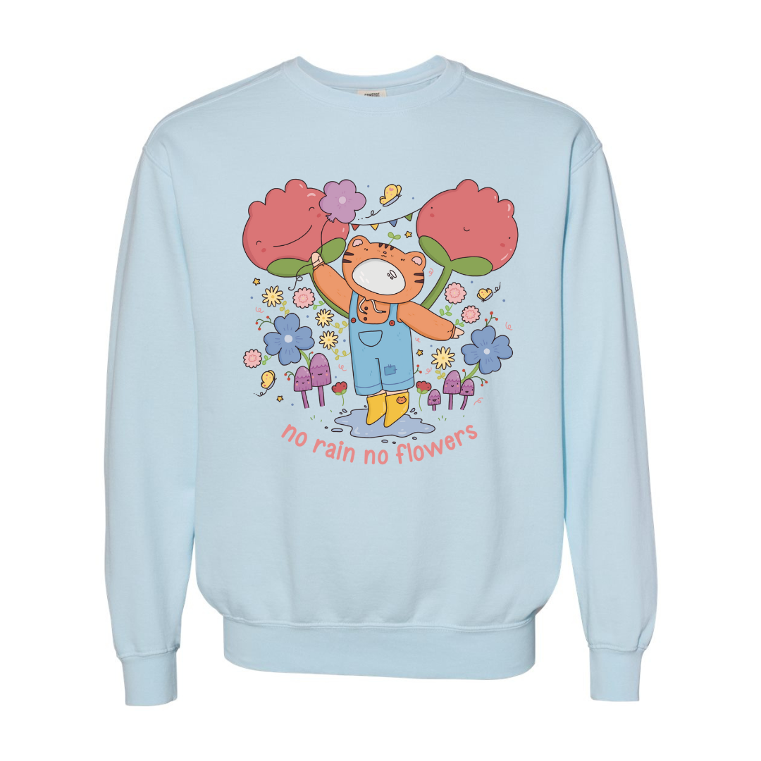 No Rain, No Flowers Graphic Crewneck
