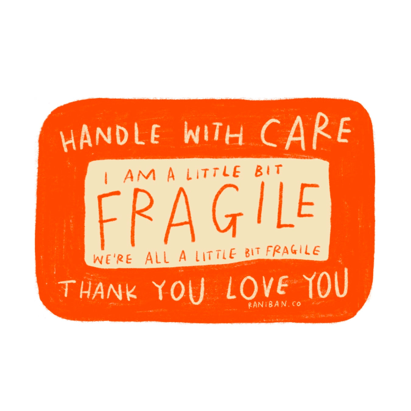 A Little Bit Fragile Sticker – Waterproof Vinyl Mental Health Reminder for Back-to-School