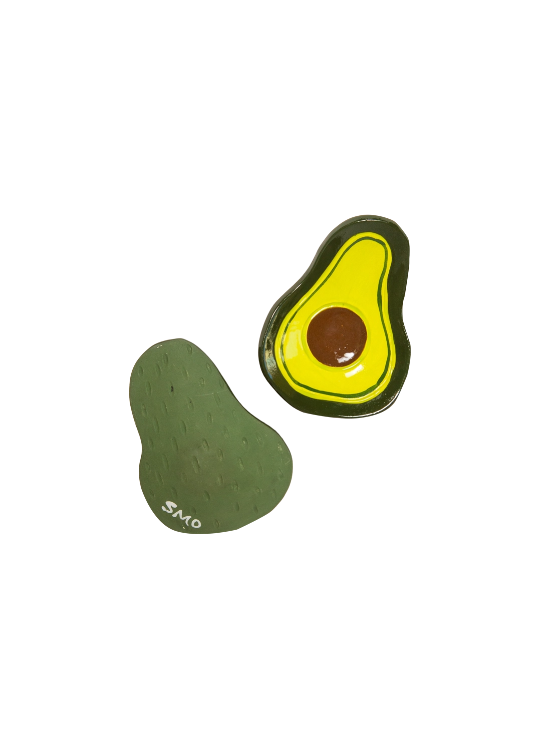 Handmade Ceramic 'Avocado' Dish – Catch-All, Ring Holder, Spoon Rest