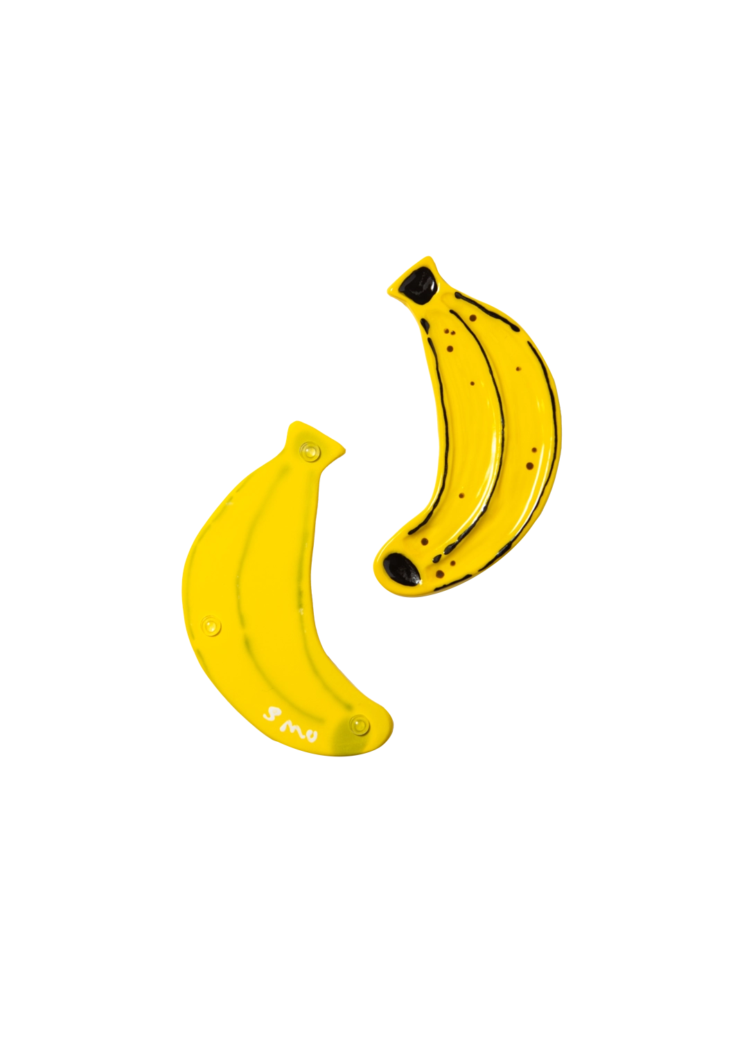 Banana Ceramic Dish – Handmade Fruit Dorm Desk Tray & Spoon Rest