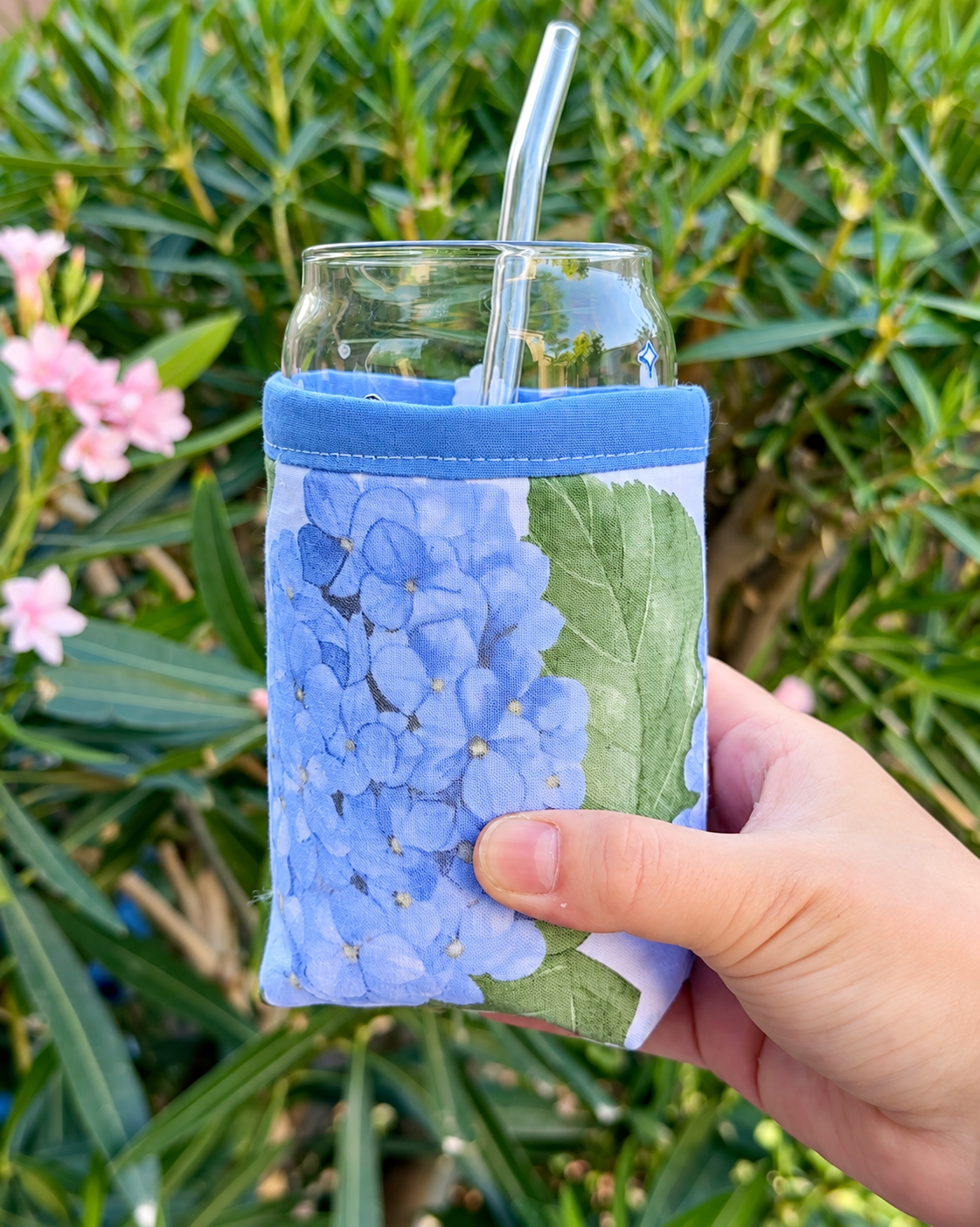 Hydrangea Hill Iced Coffee Cozy