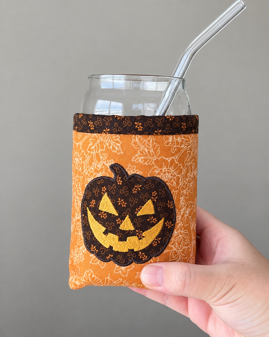 Harvest Pumpkin Iced Coffee Cozy
