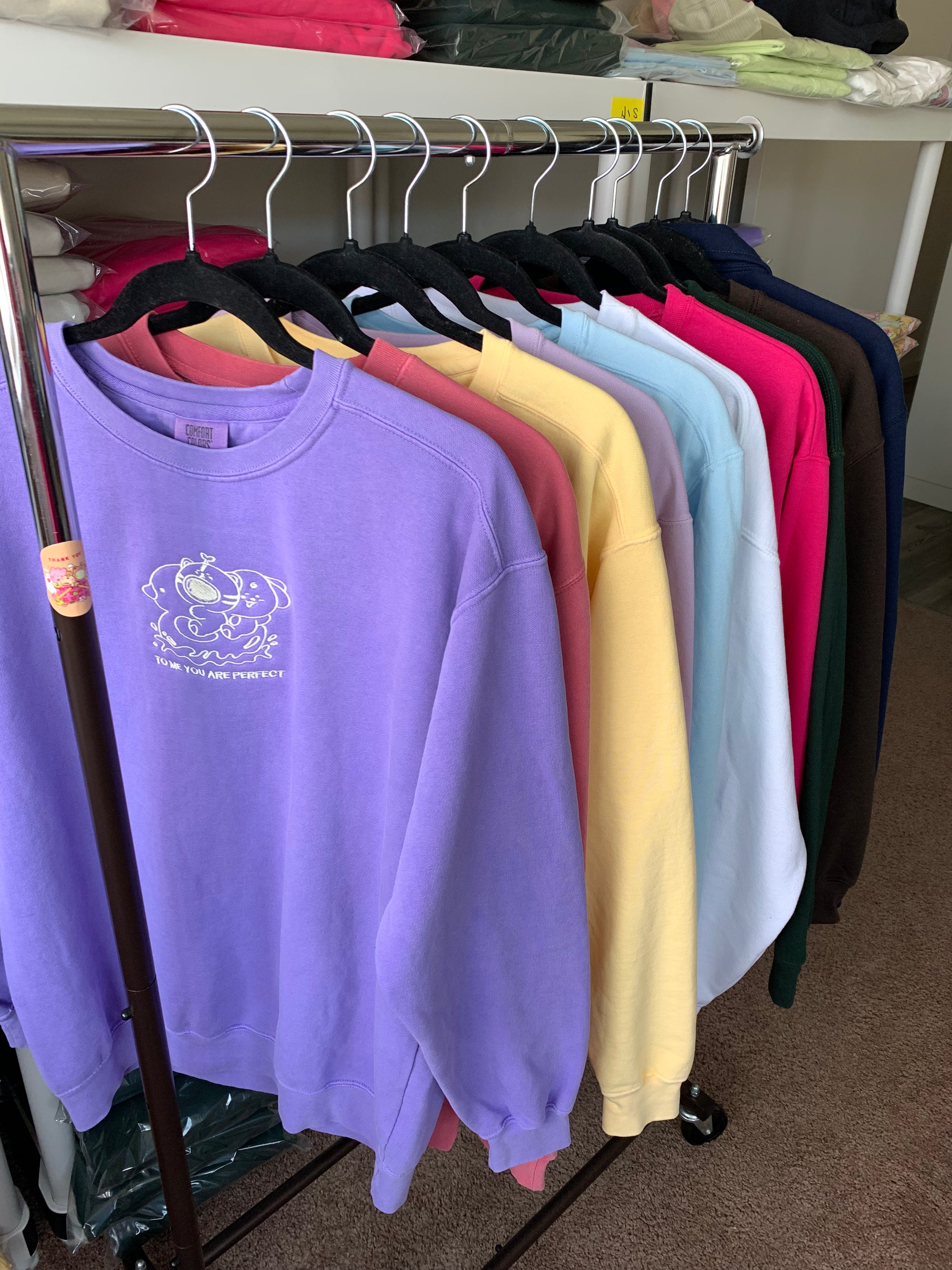 To Me, You Are Perfect Embroidered Crewneck Sweatshirt