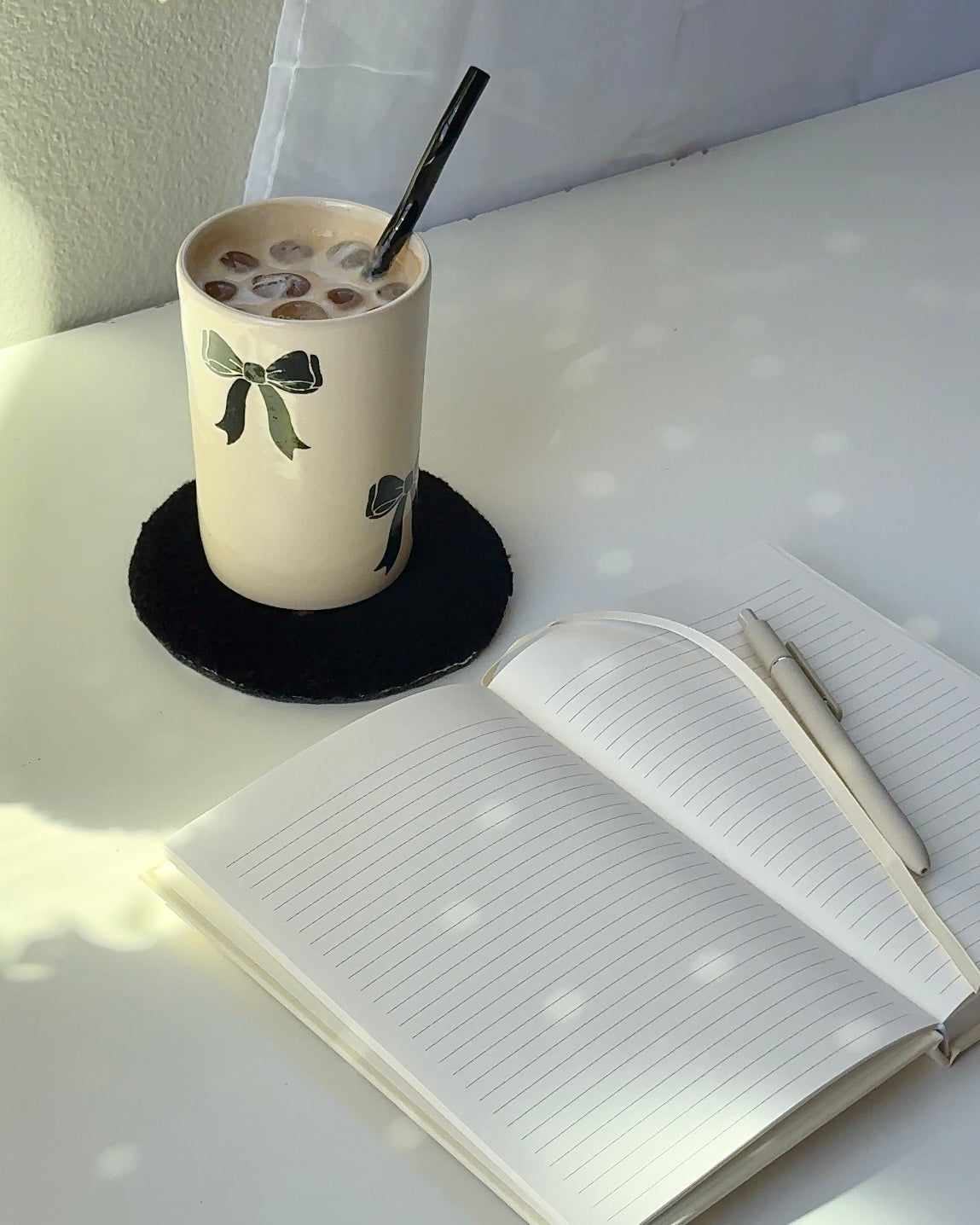 Strawberry Linen Journal – Aesthetic Hardcover Notebook for Summer Journaling & Self-Care