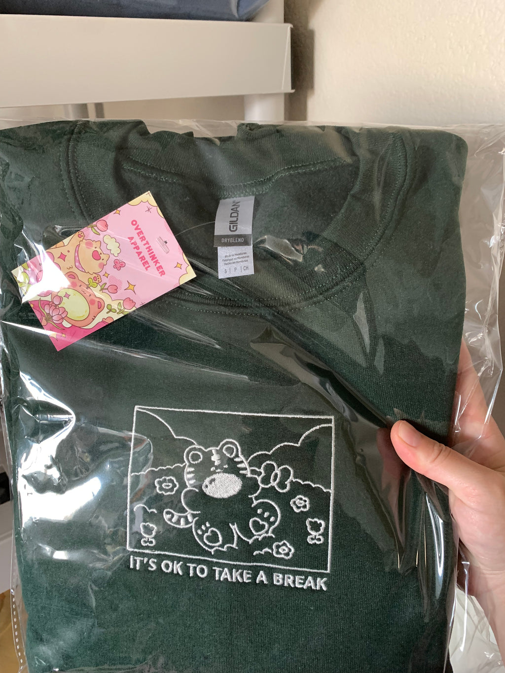 [Studio Sample] It’s OK to Take a Break Sweatshirt – Lightweight Brown Crewneck Gift for Comfort & Self-Care