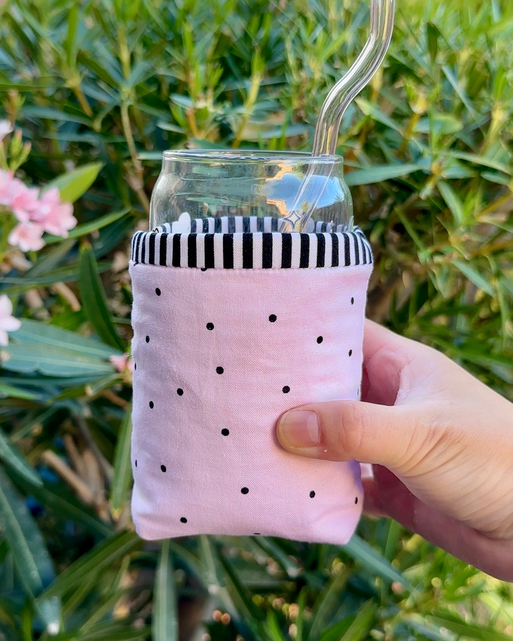 Parisian Dot Iced Coffee Cozy