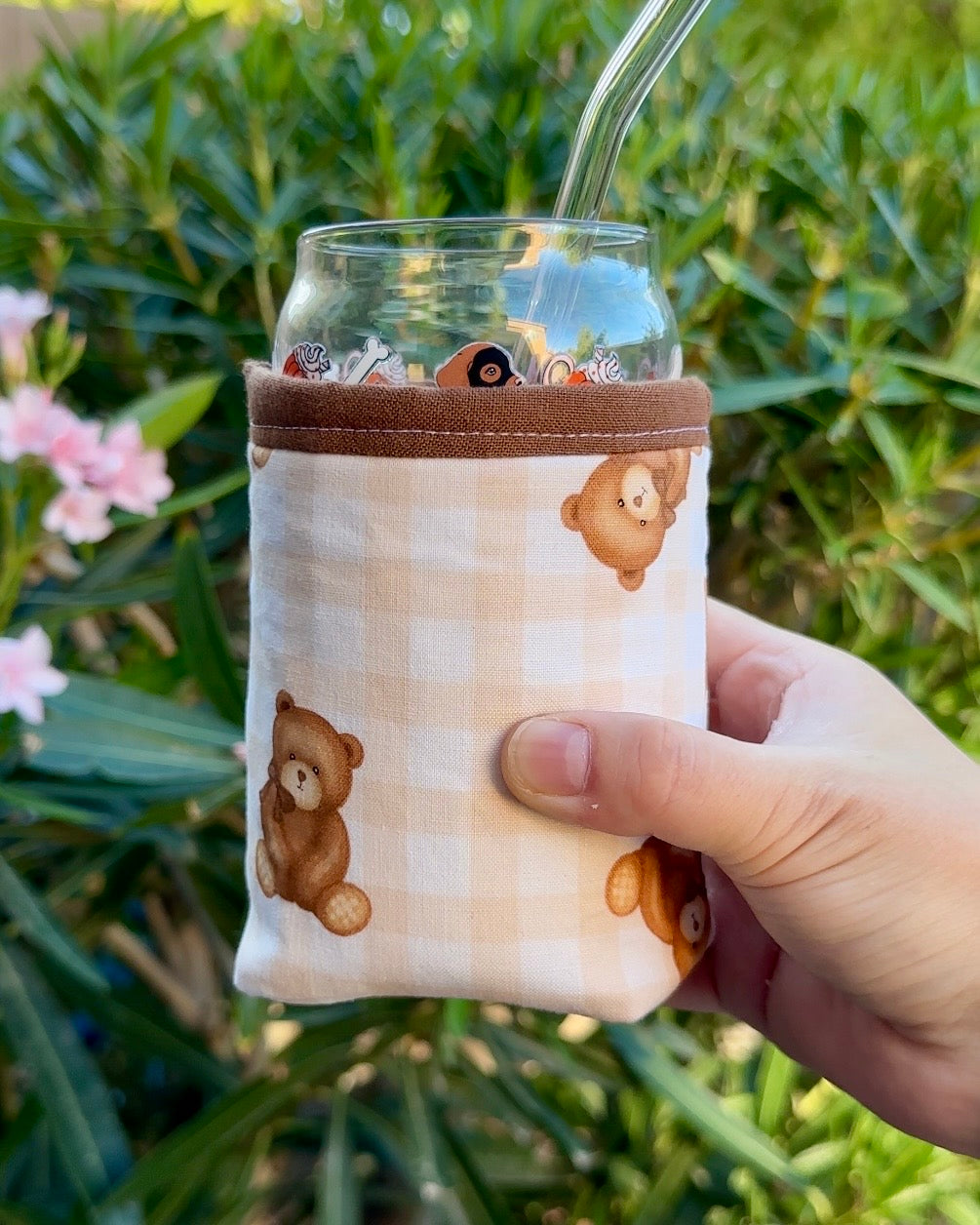 Teddy Bear Picnic Iced Coffee Cozy