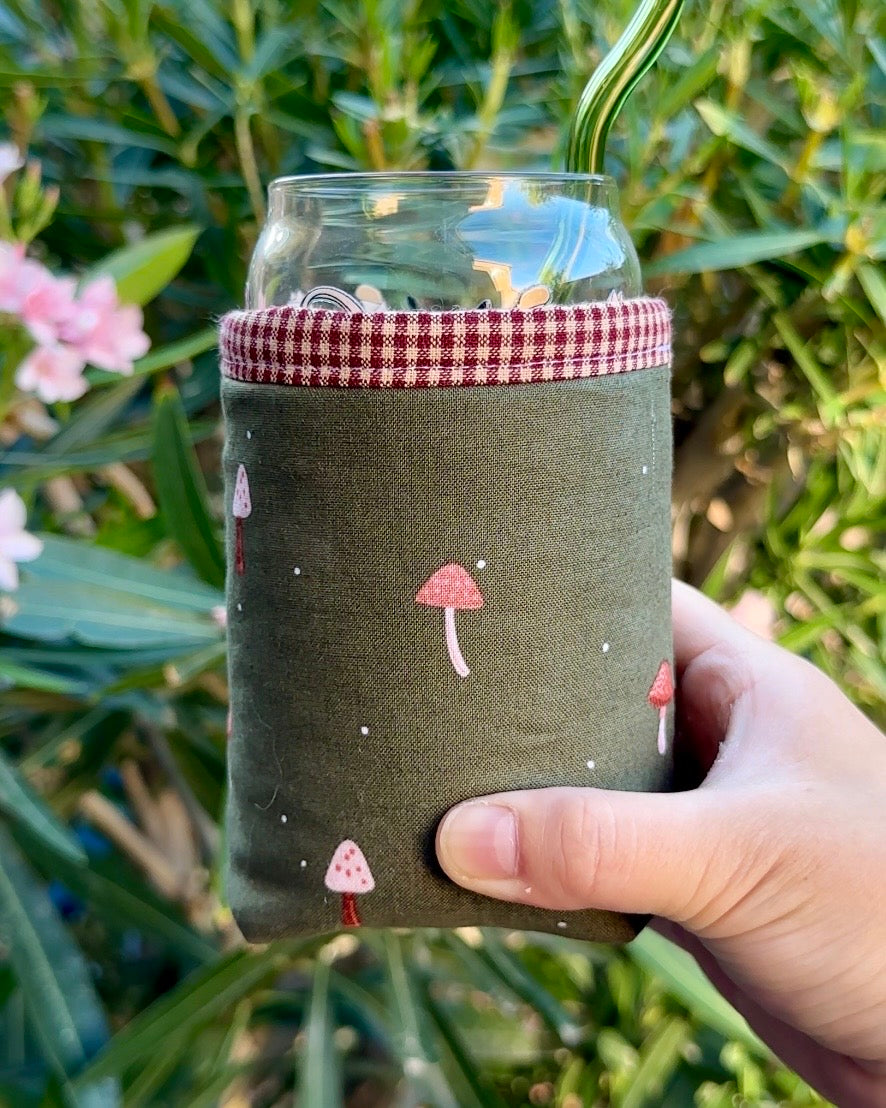 Mushroom Meadow Iced Coffee Cozy