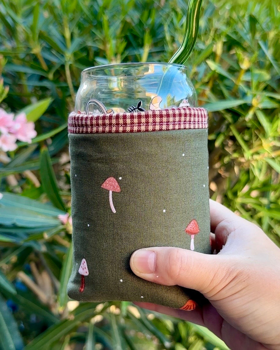 Mushroom Meadow Iced Coffee Cozy