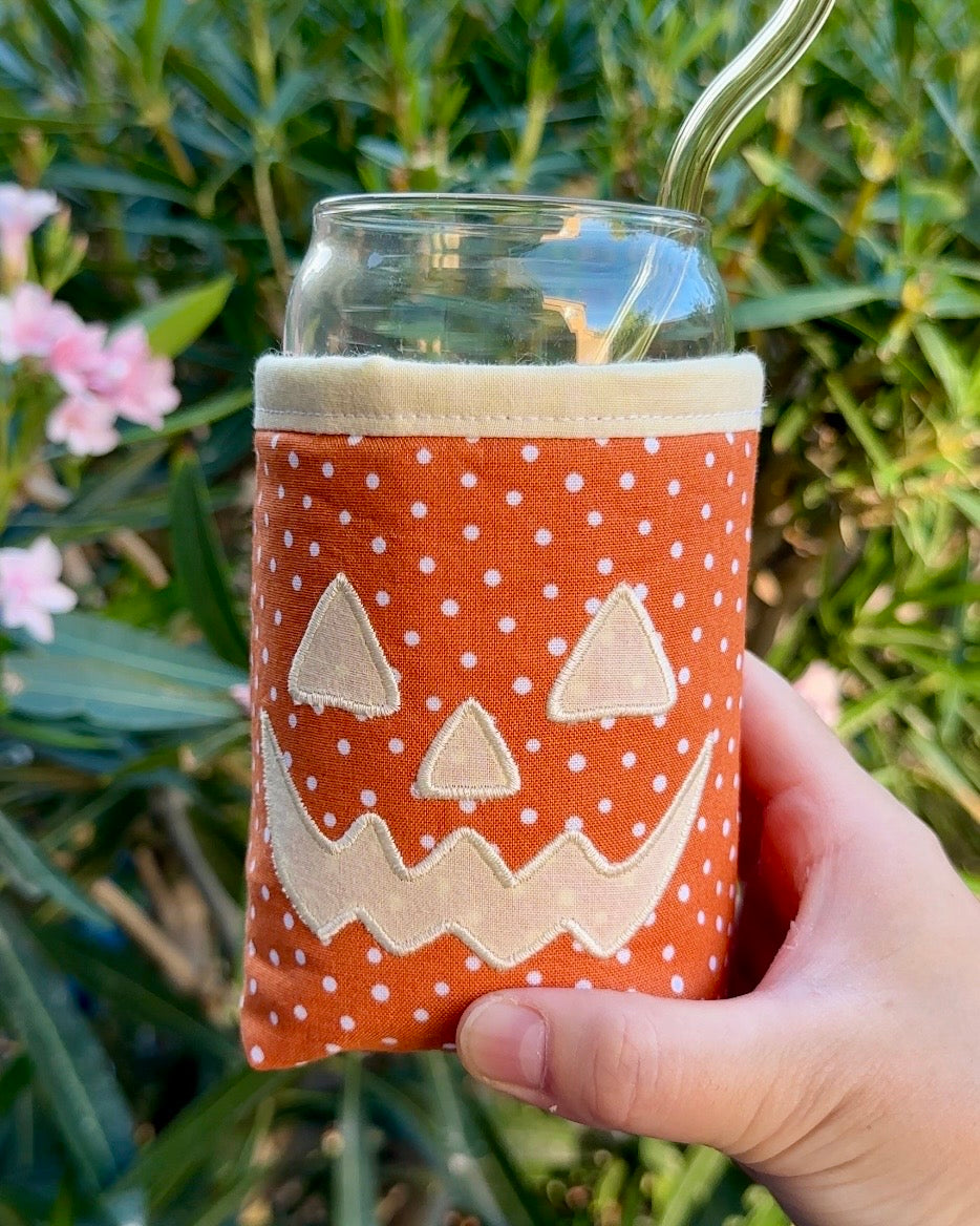 Pumpkin Dot Jack Iced Coffee Cozy