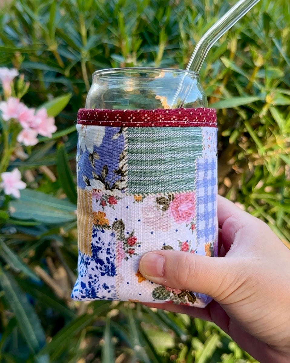 Harvest Garden Patchwork Iced Coffee Cozy