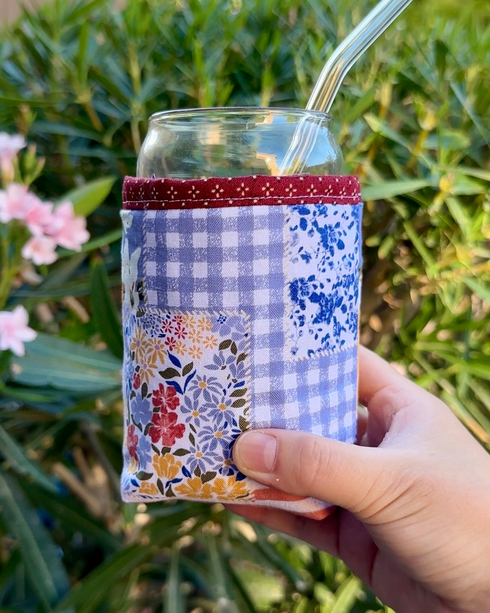 Harvest Garden Patchwork Iced Coffee Cozy