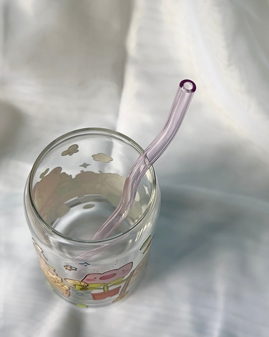 Wavy Glass Straws – Reusable & Aesthetic