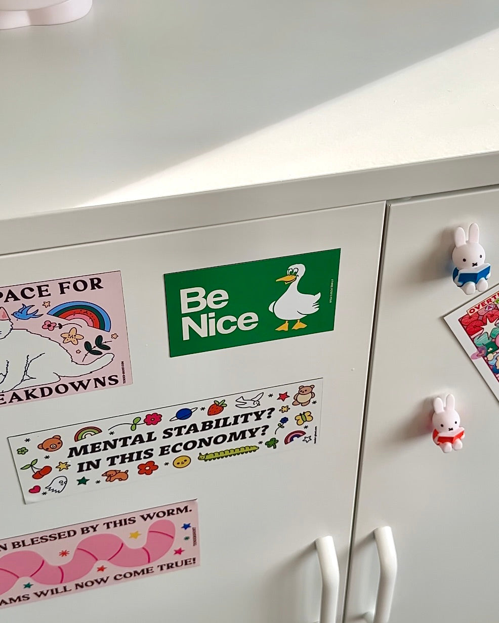 “Be Nice” Goose Magnet – Wholesome Vinyl Car Magnet for Drivers, Lockers & Fridges