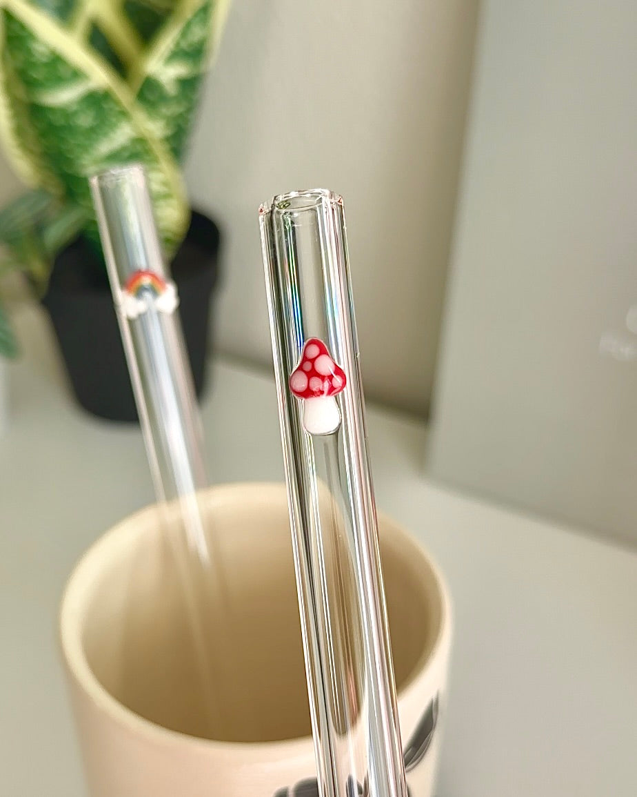 Chunky Glass Smoothie Straw – Reusable, Handmade & Eco-Friendly