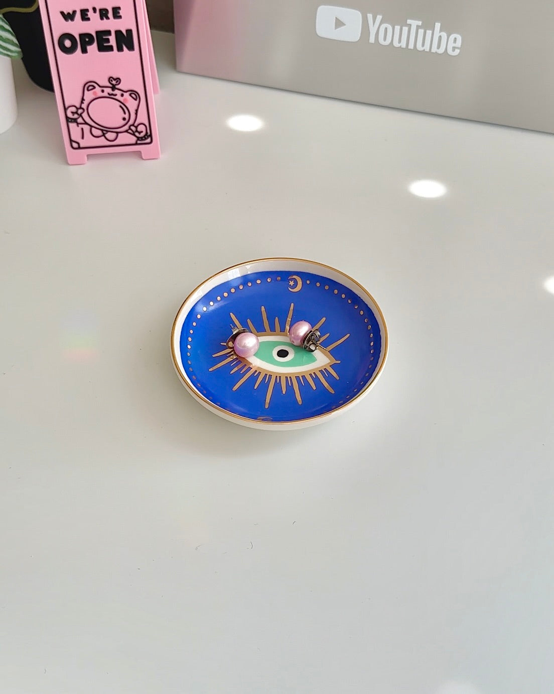 Ceramic Trinket Dish - Evil Eye