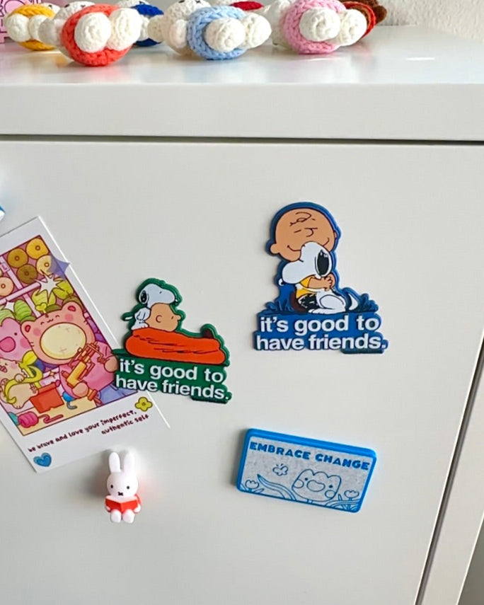 Snoopy Friendship Magnet – “It’s Good to Have Friends” Peanuts® Collectible for Fridge, Desk & Locker Decor