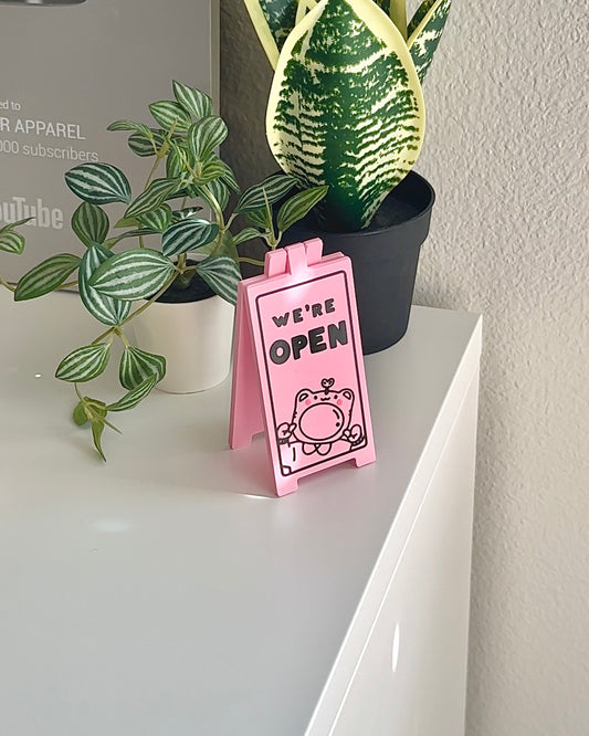 [FREE US SHIPPING] WE'RE OPEN Mini Floor Sign - 3D PRINTED