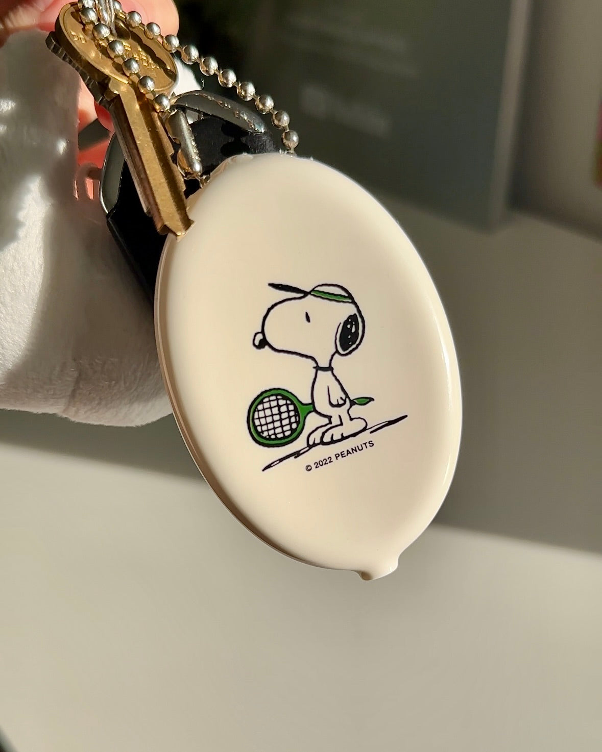 Snoopy KeyChain Coin Pouch - Tennis