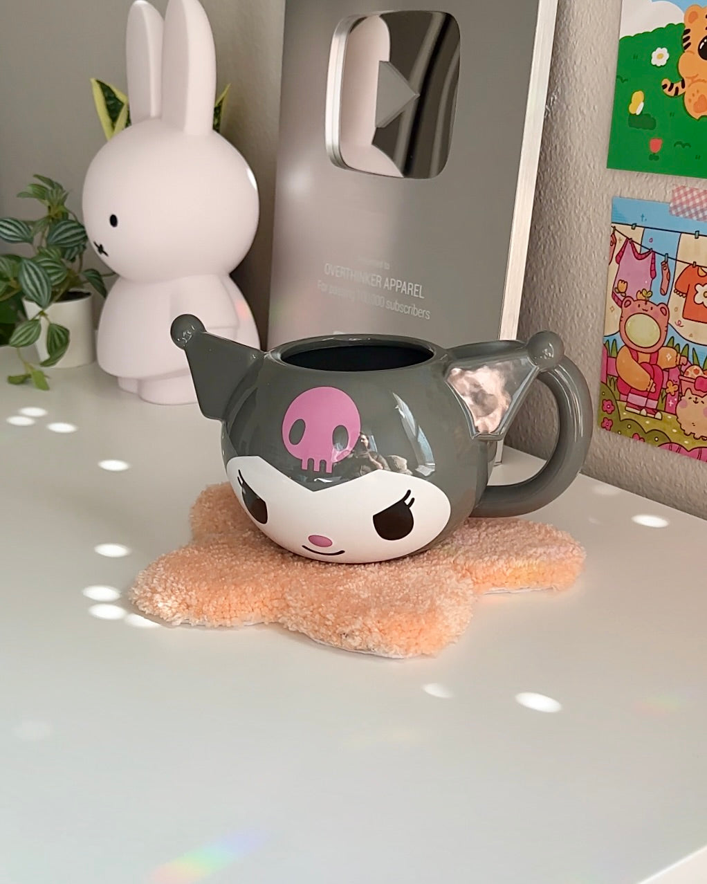 Kuromi 3D Sculpted Mug – Kawaii Gothic Cup for Dorm Coffee & Matcha (20 oz)
