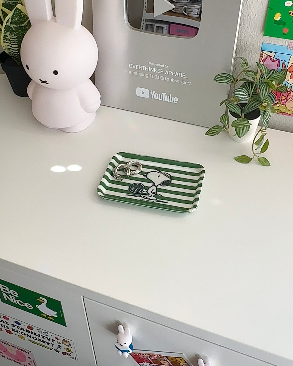 Snoopy Tennis Tray – Peanuts® Vintage Catchall Dish for Jewelry, Keys & Gifts