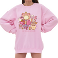 Keep Smiling Keep Going Sweatshirt – Pastel Pink Cozy Graphic Crewneck