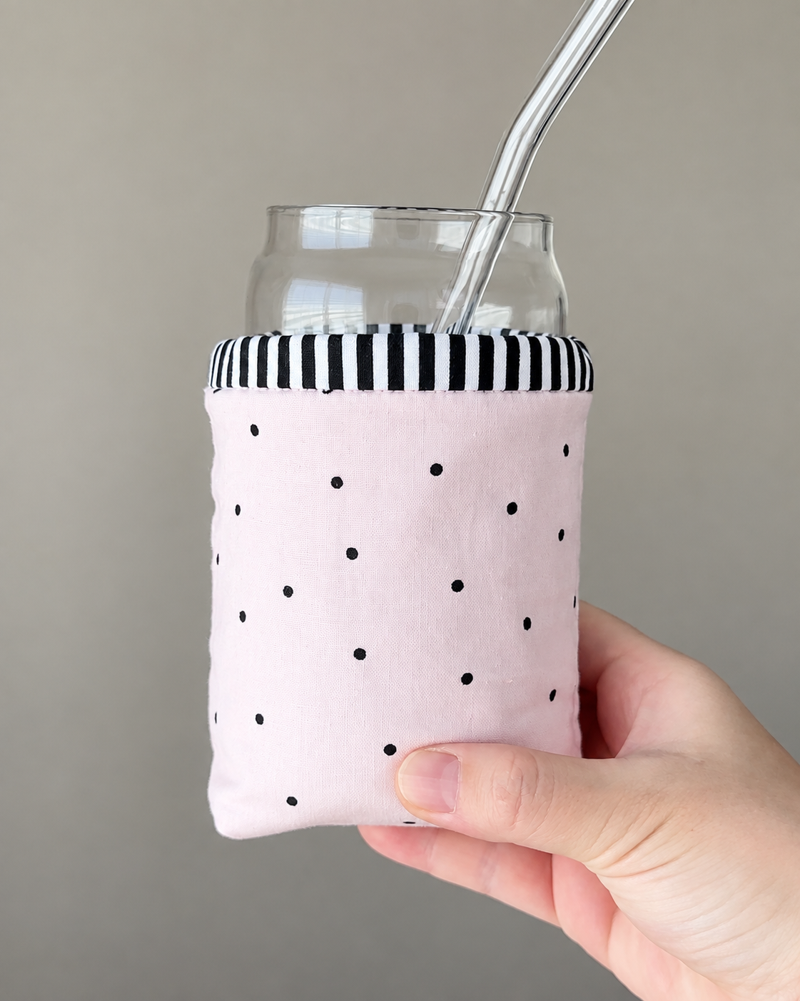 Parisian Dot Iced Coffee Cozy