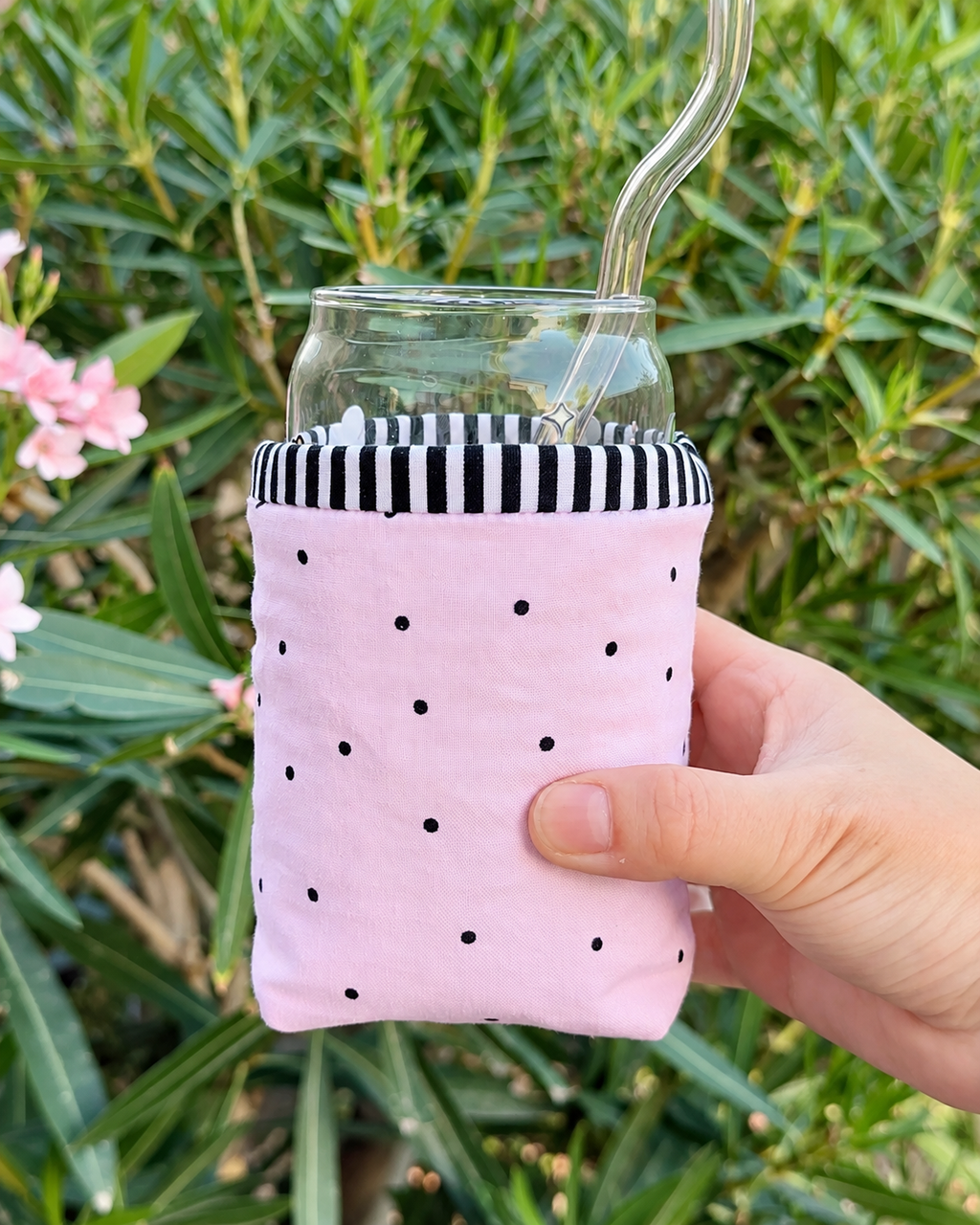Parisian Dot Iced Coffee Cozy