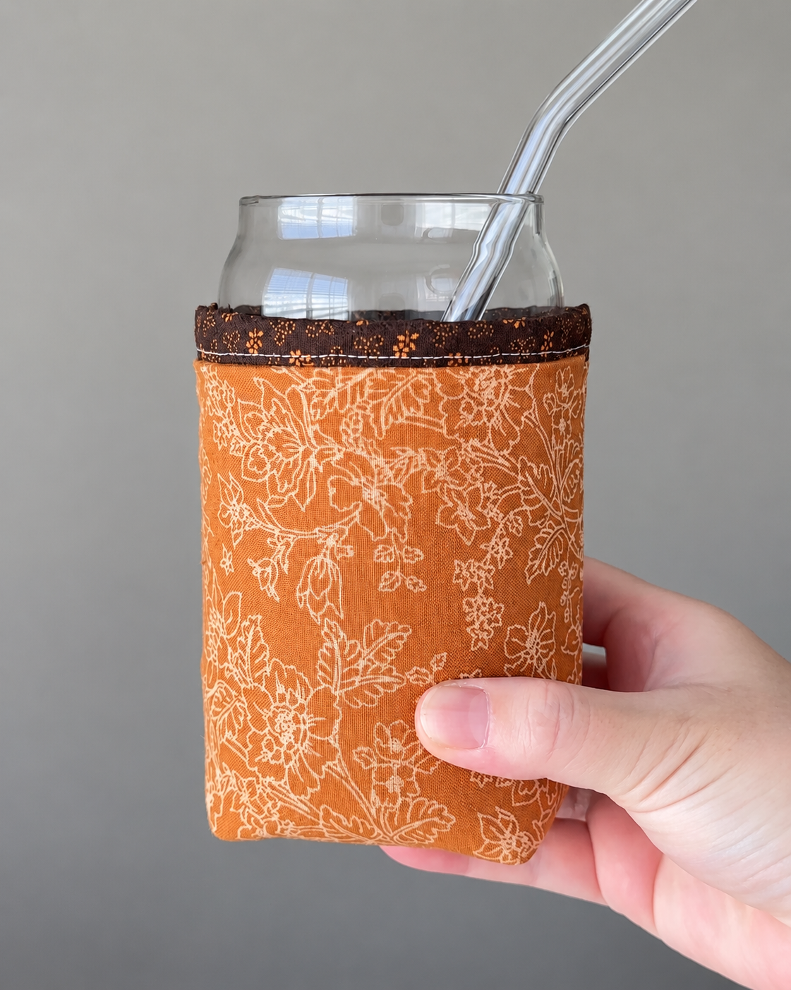 Spiced Harvest Bloom Iced Coffee Cozy