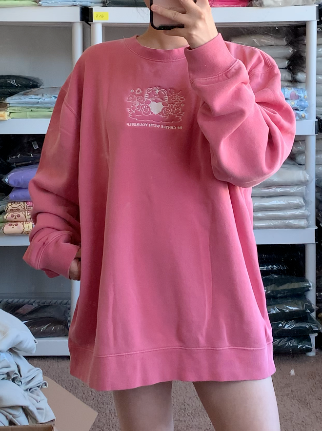 Be Gentle With Yourself Embroidered Sweatshirt