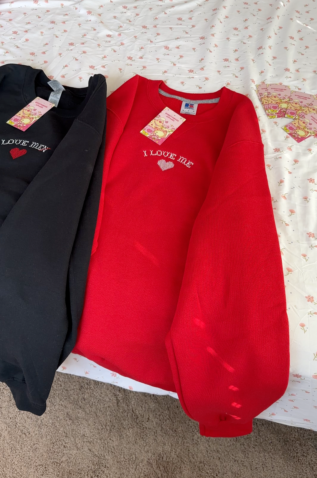 ‘I Love Me’ Embroidered Crewneck or Hoodie