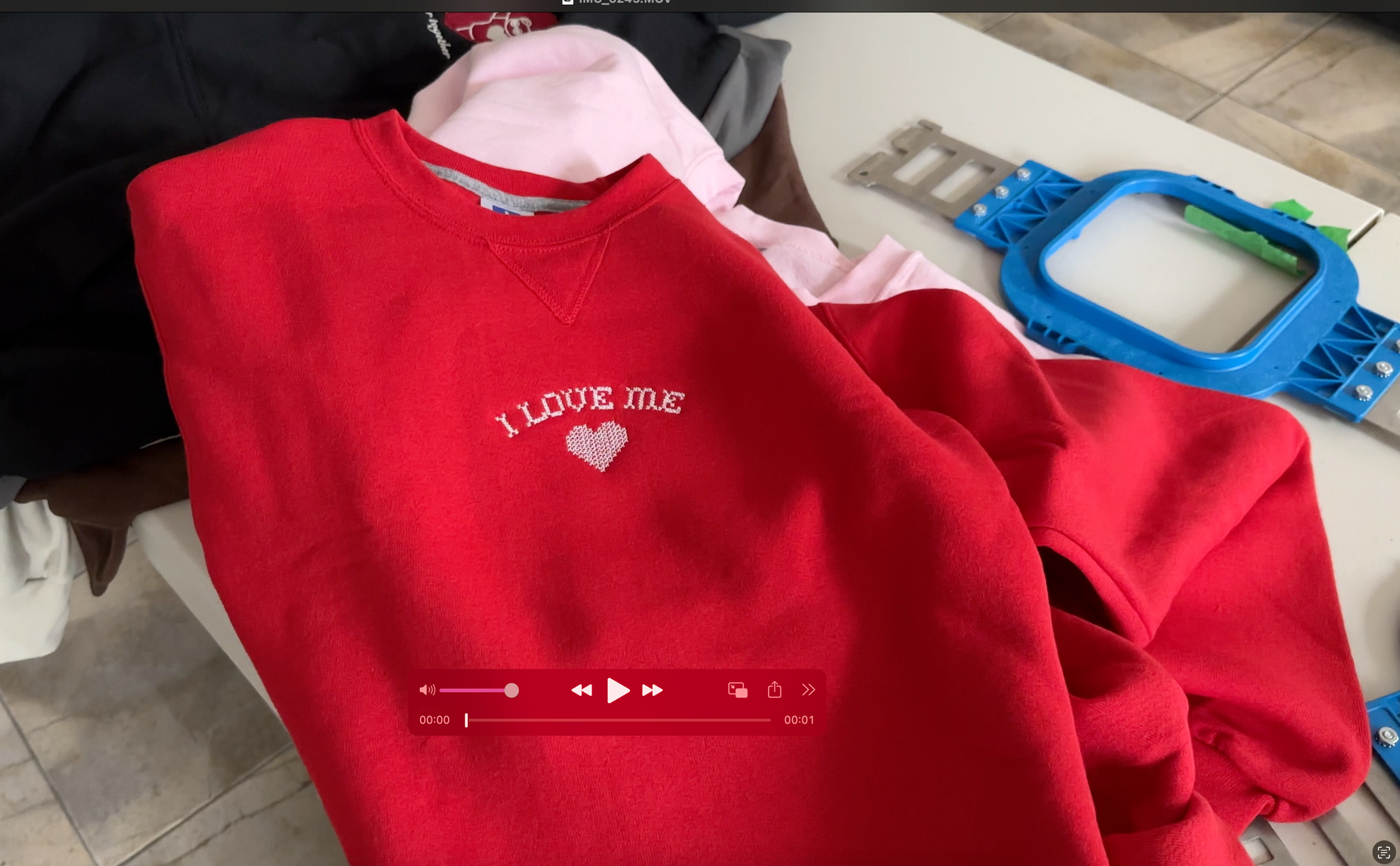 ‘I Love Me’ Embroidered Crewneck or Hoodie