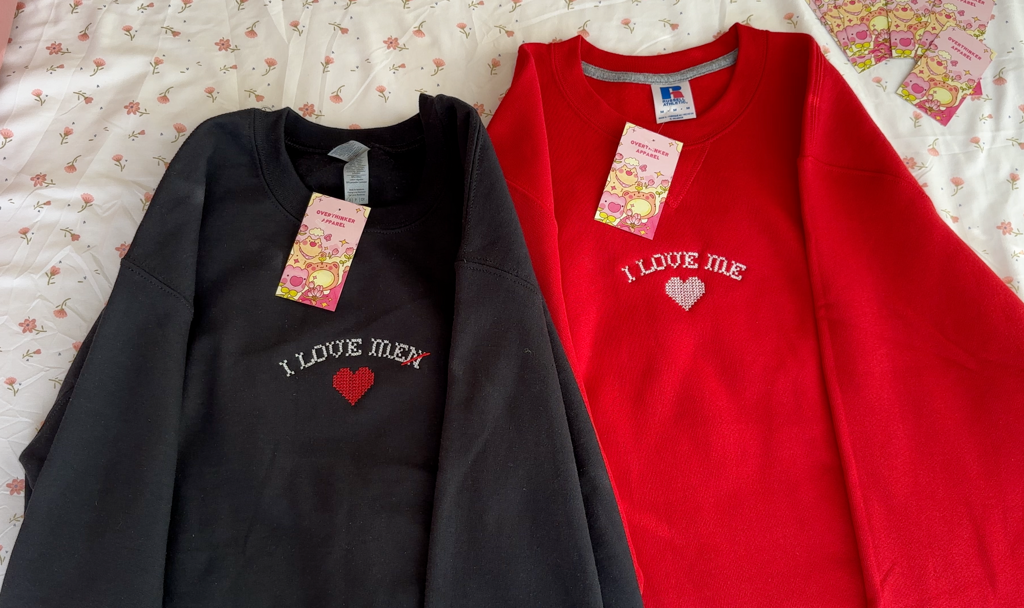 ‘I Love Me’ Embroidered Crewneck or Hoodie