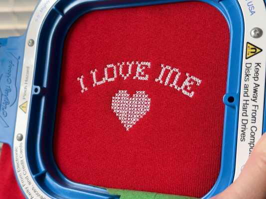 'I Love Me' or 'I Love Us' Embroidered Hoodie Sweatshirt