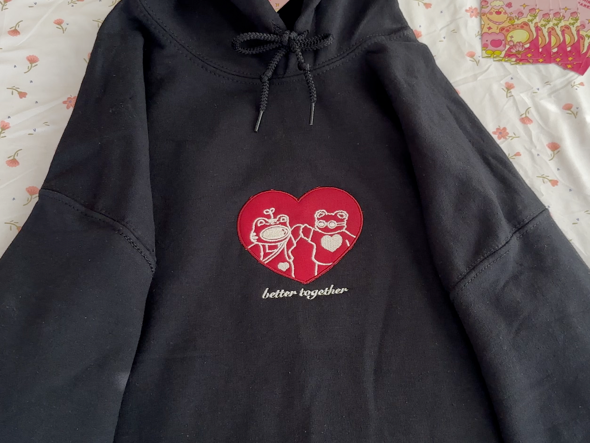 Better Together Heart Patch Embroidered Sweatshirt