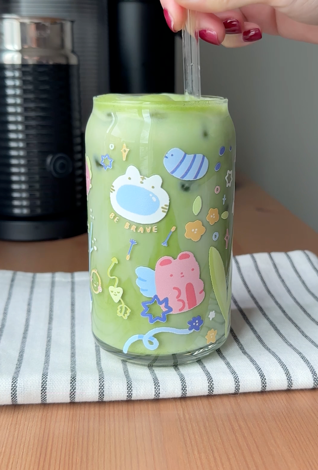 Secret Garden 16 oz Glass Tumbler